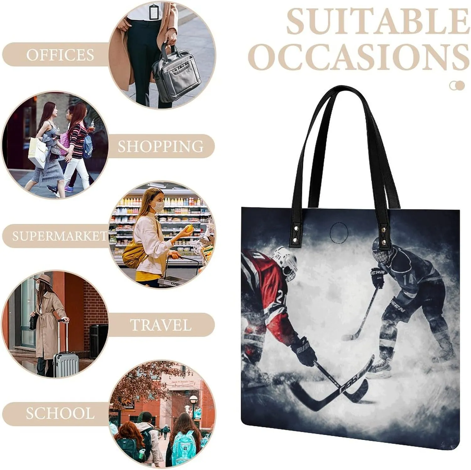 Leather Handbag for Women Tote Bag with Magnetic Buckle Cool Eagle Crossbody Bag Shoulder Bag