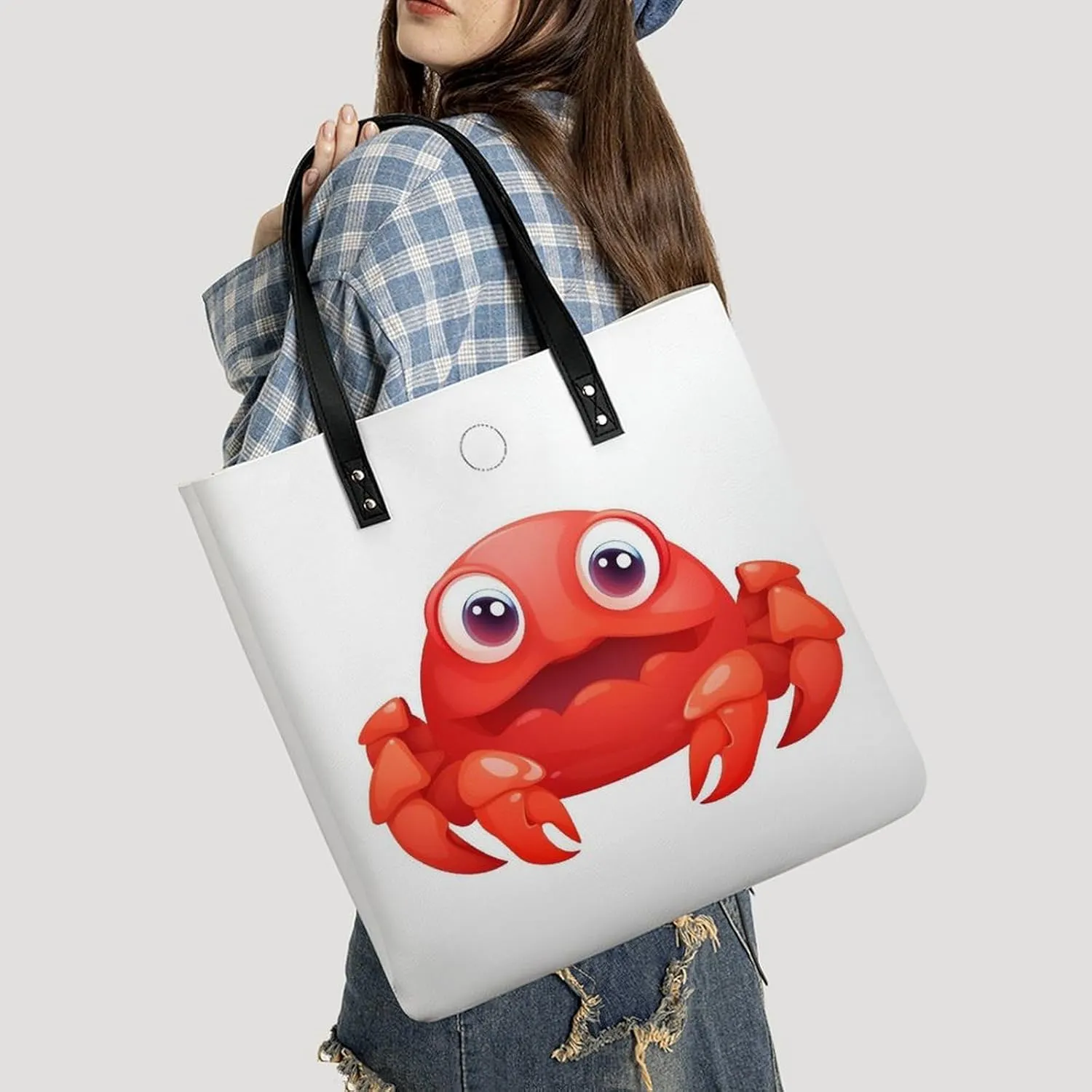 Leather Handbag for Women Tote Bag with Magnetic Buckle Cool Eagle Crossbody Bag Shoulder Bag