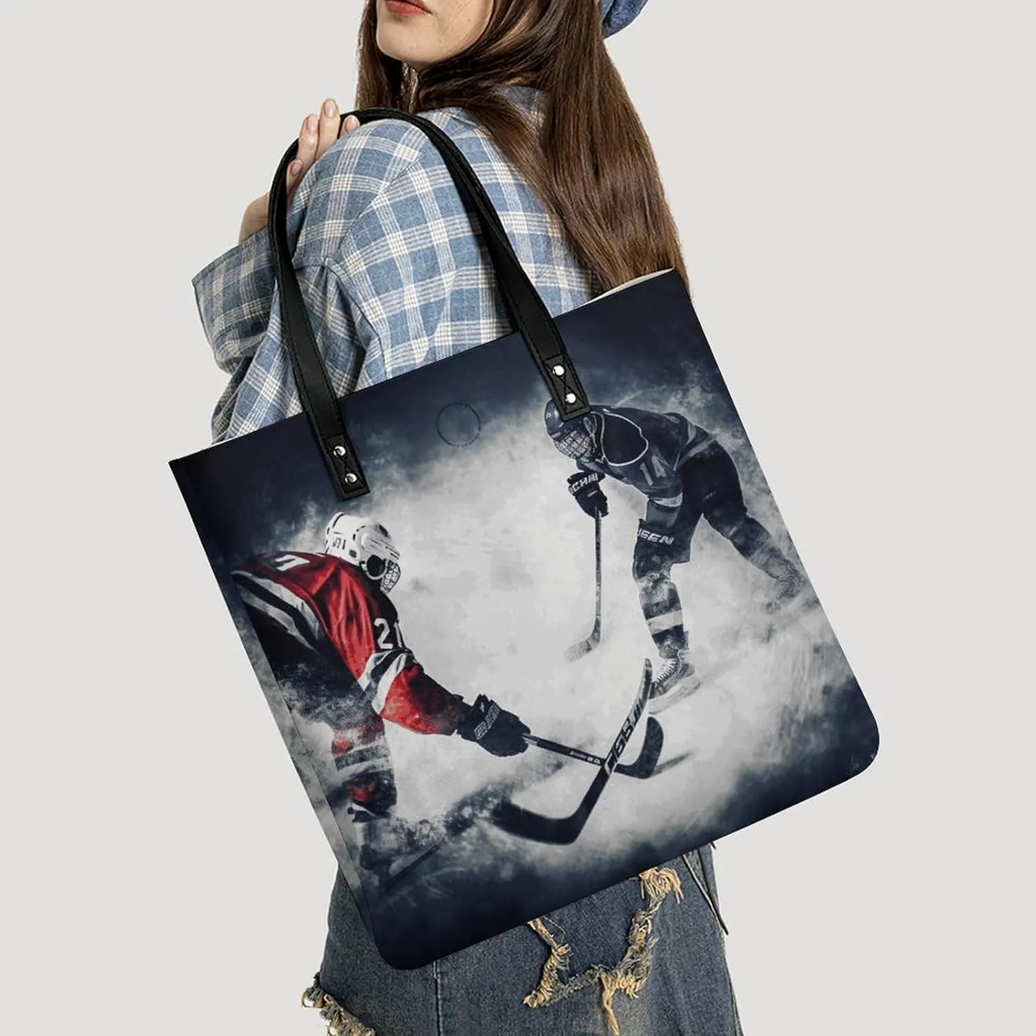 Leather Handbag for Women Tote Bag with Magnetic Buckle Cool Eagle Crossbody Bag Shoulder Bag