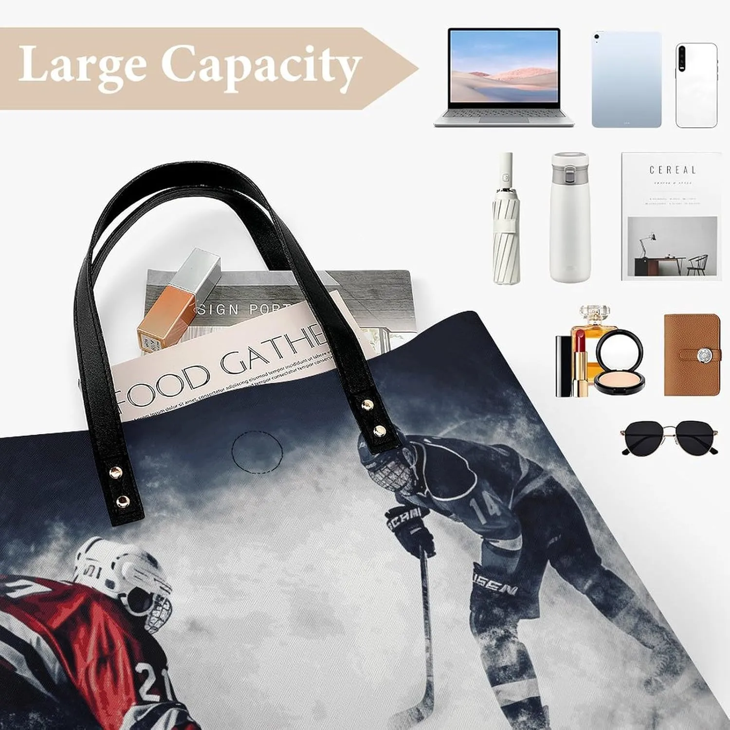 Leather Handbag for Women Tote Bag with Magnetic Buckle Cool Eagle Crossbody Bag Shoulder Bag