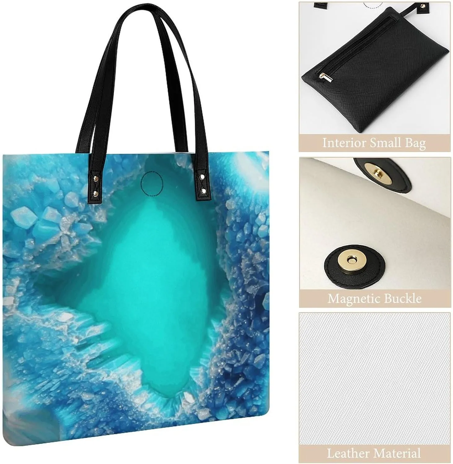 Leather Handbag for Women Tote Bag with Magnetic Buckle Cute Yellow Rubber Ducky Crossbody Bag Shoulder Bag