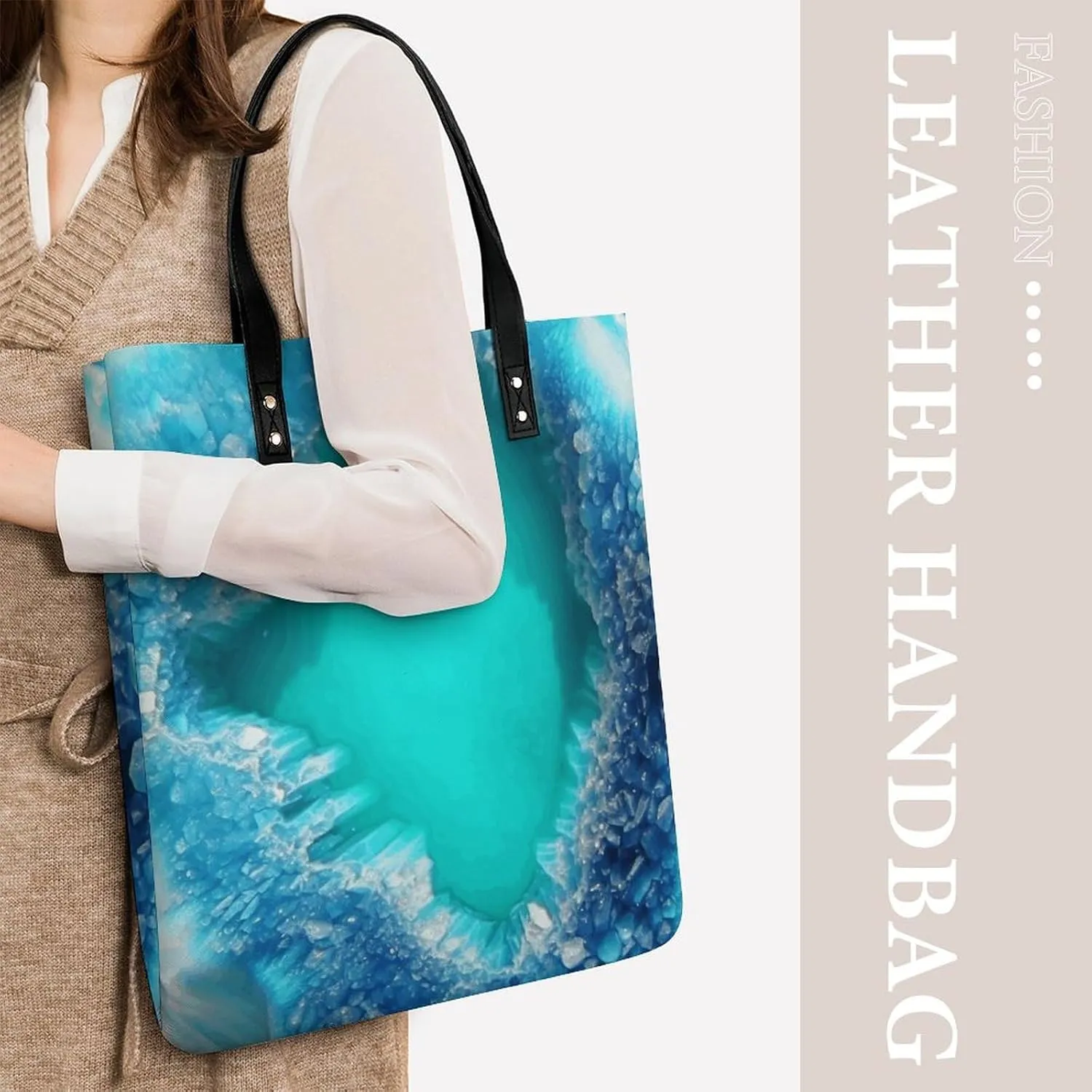 Leather Handbag for Women Tote Bag with Magnetic Buckle Cute Yellow Rubber Ducky Crossbody Bag Shoulder Bag
