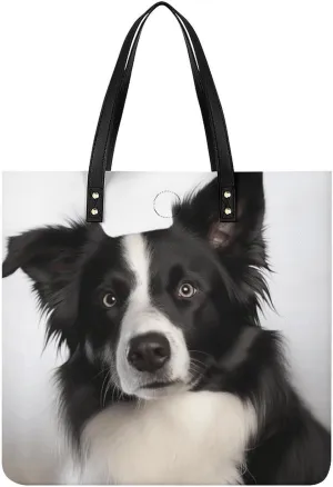 Leather Handbag for Women Tote Bag with Magnetic Buckle Monkey Lemur Cute Crossbody Bag Shoulder Bag