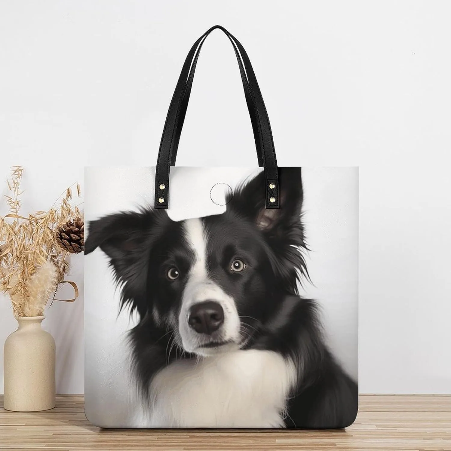 Leather Handbag for Women Tote Bag with Magnetic Buckle Monkey Lemur Cute Crossbody Bag Shoulder Bag