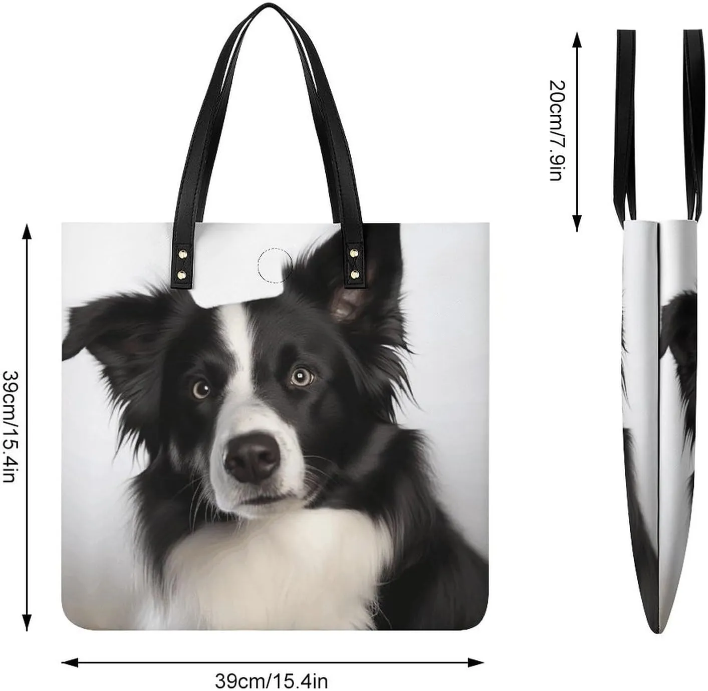 Leather Handbag for Women Tote Bag with Magnetic Buckle Monkey Lemur Cute Crossbody Bag Shoulder Bag