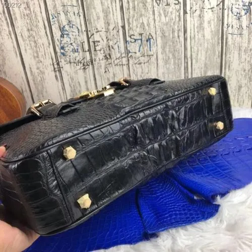 Leather Mens Briefcases Crocodile Messenger Bag Alligator Laptop Handbag #AT0901  | eBay