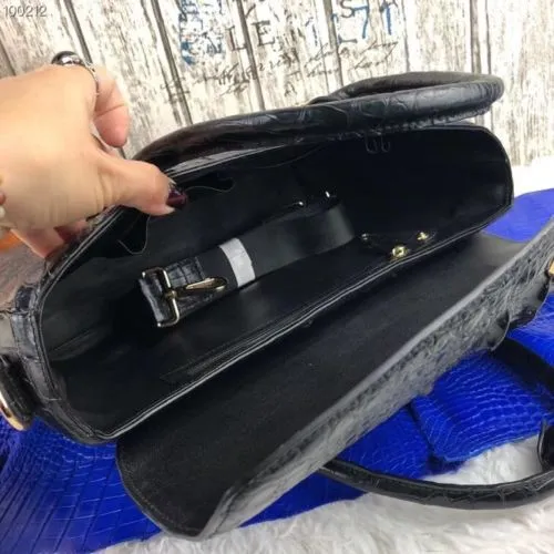 Leather Mens Briefcases Crocodile Messenger Bag Alligator Laptop Handbag #AT0901  | eBay