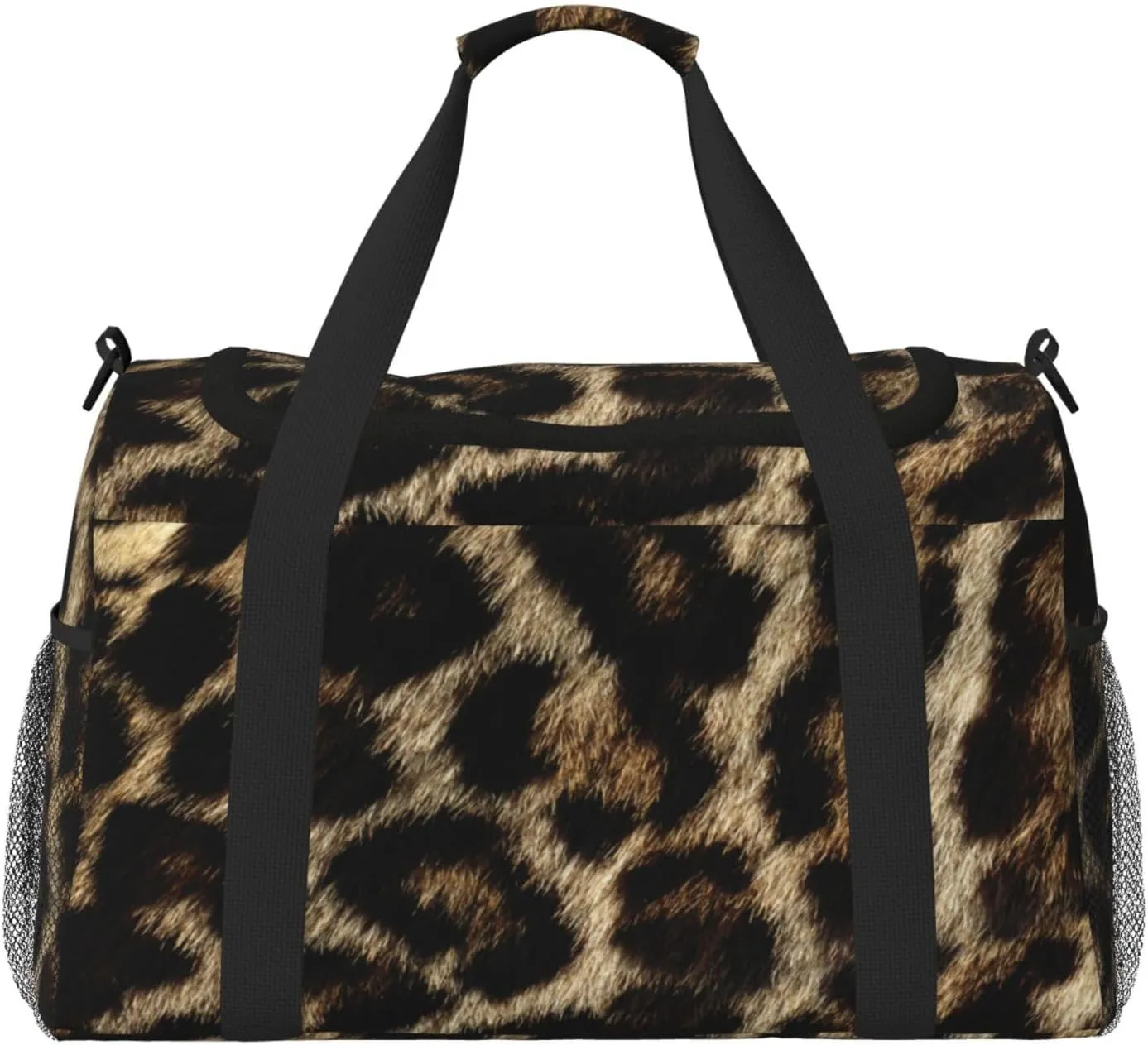 Leopard Skin Travel Duffel Bag Large Foldable Waterproof Overnight Bag For Beach Swim Bags Pool Sports Gym