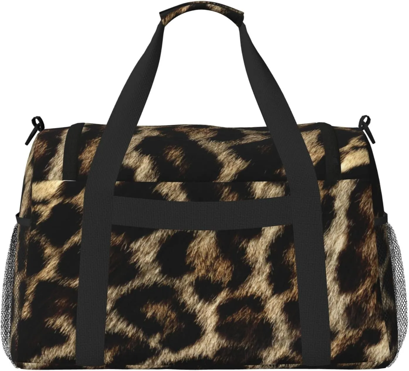 Leopard Skin Travel Duffel Bag Large Foldable Waterproof Overnight Bag For Beach Swim Bags Pool Sports Gym