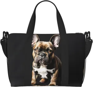 Long Ears French Bulldog Printingtravel Gym Bag For Tote Bag Carry On Luggage Sport Duffle