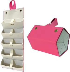 Longjet Sunglasses Organizer 5 Slots Travel Glasses Case Multiple Pairs Eyeglasses Storage Box Hanging Eyewear Holder