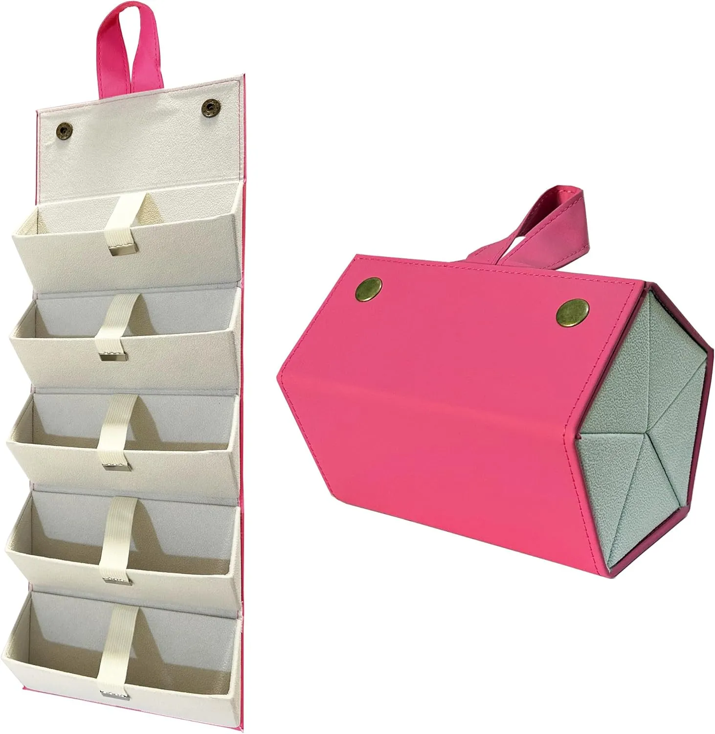 Longjet Sunglasses Organizer 5 Slots Travel Glasses Case Multiple Pairs Eyeglasses Storage Box Hanging Eyewear Holder