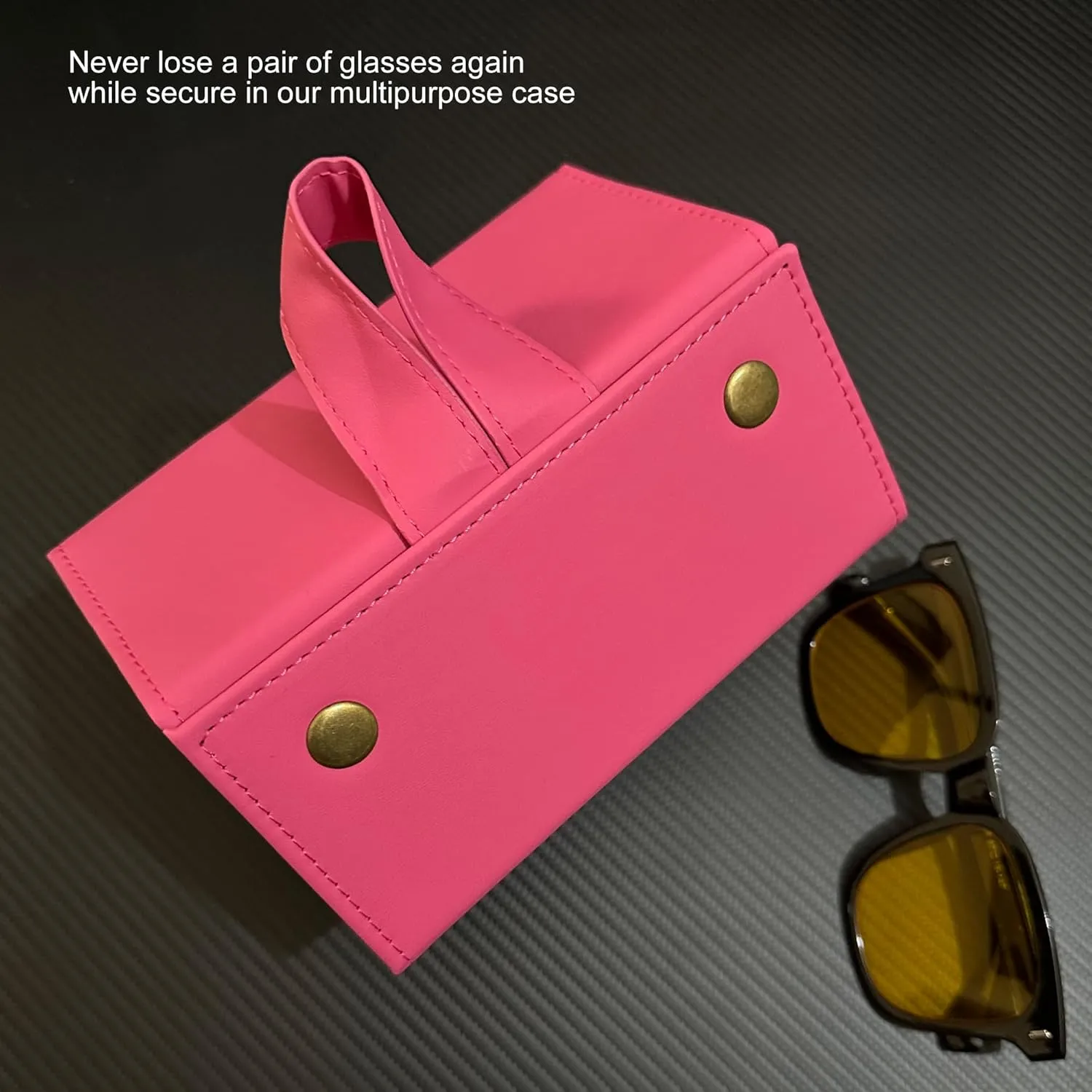 Longjet Sunglasses Organizer 5 Slots Travel Glasses Case Multiple Pairs Eyeglasses Storage Box Hanging Eyewear Holder
