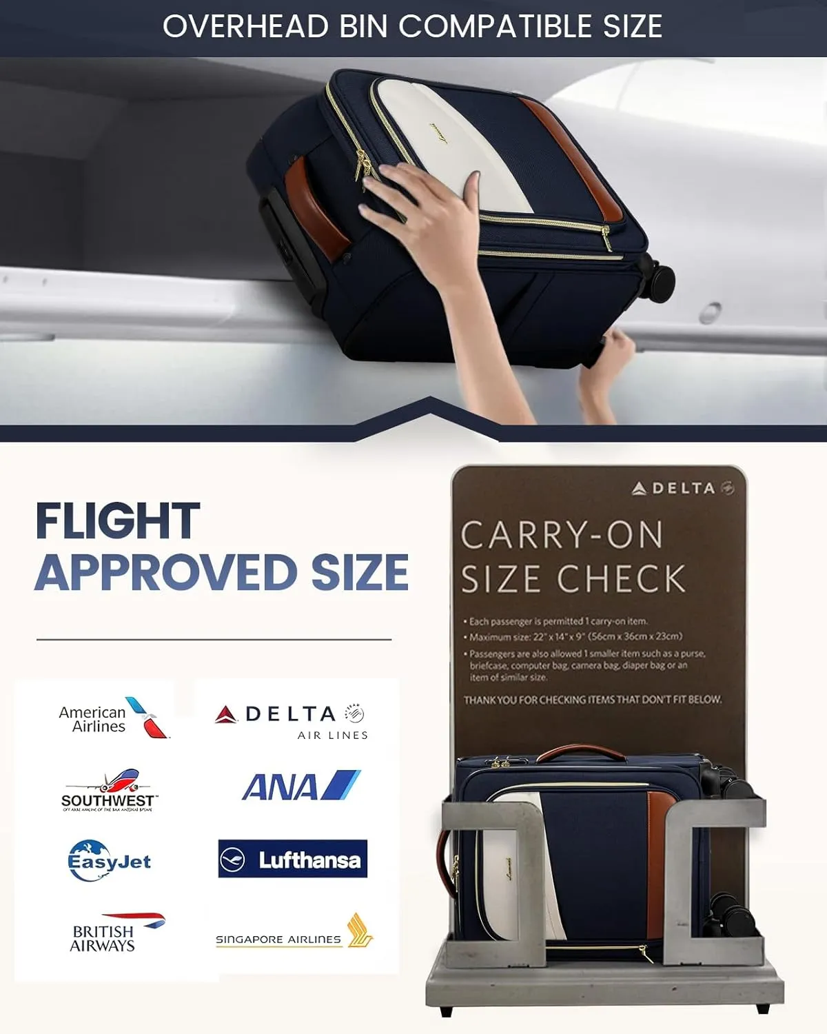 LOVEVOOK 4 Pcs Carry On Luggage 22x14x9 Airline Approved, 20 Inch Carry On Suitcases with Wheels, Softside Rolling Suitcase for Women Men, with TSA Lock Weekender Travel Luggage