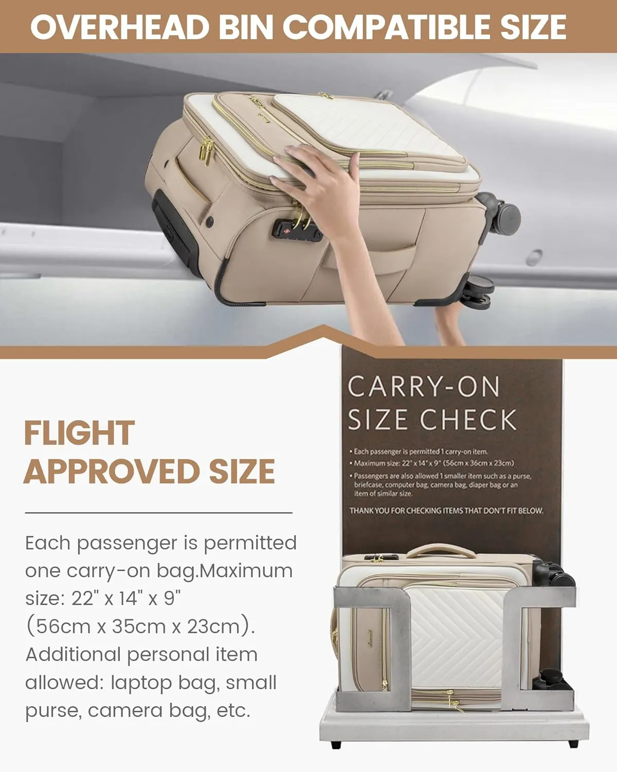 LOVEVOOK Carry On Luggage 22x14x9 Airline Approved,20 Inch Carry On Suitcases with Wheels,Softside Rolling Suitcase with TSA Lock for Women Men,Lightweight Travel luggage