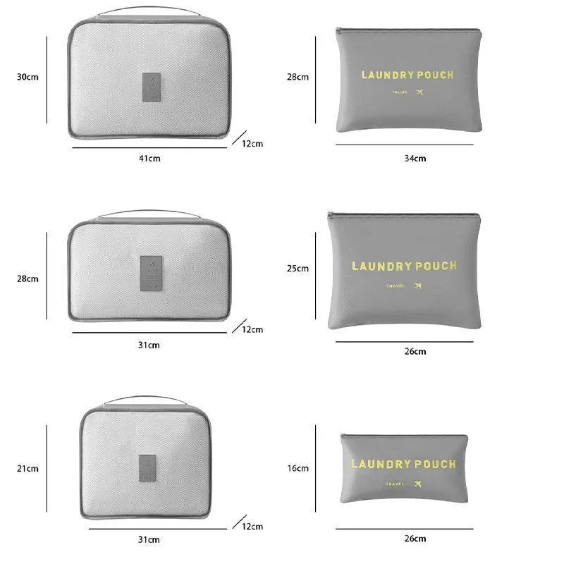 Luggage Organizer Set 6PCS/Set 7Colours Oxford Cloth