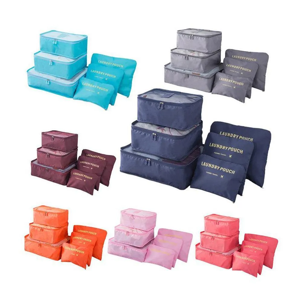 Luggage Organizer Set 6PCS/Set 7Colours Oxford Cloth