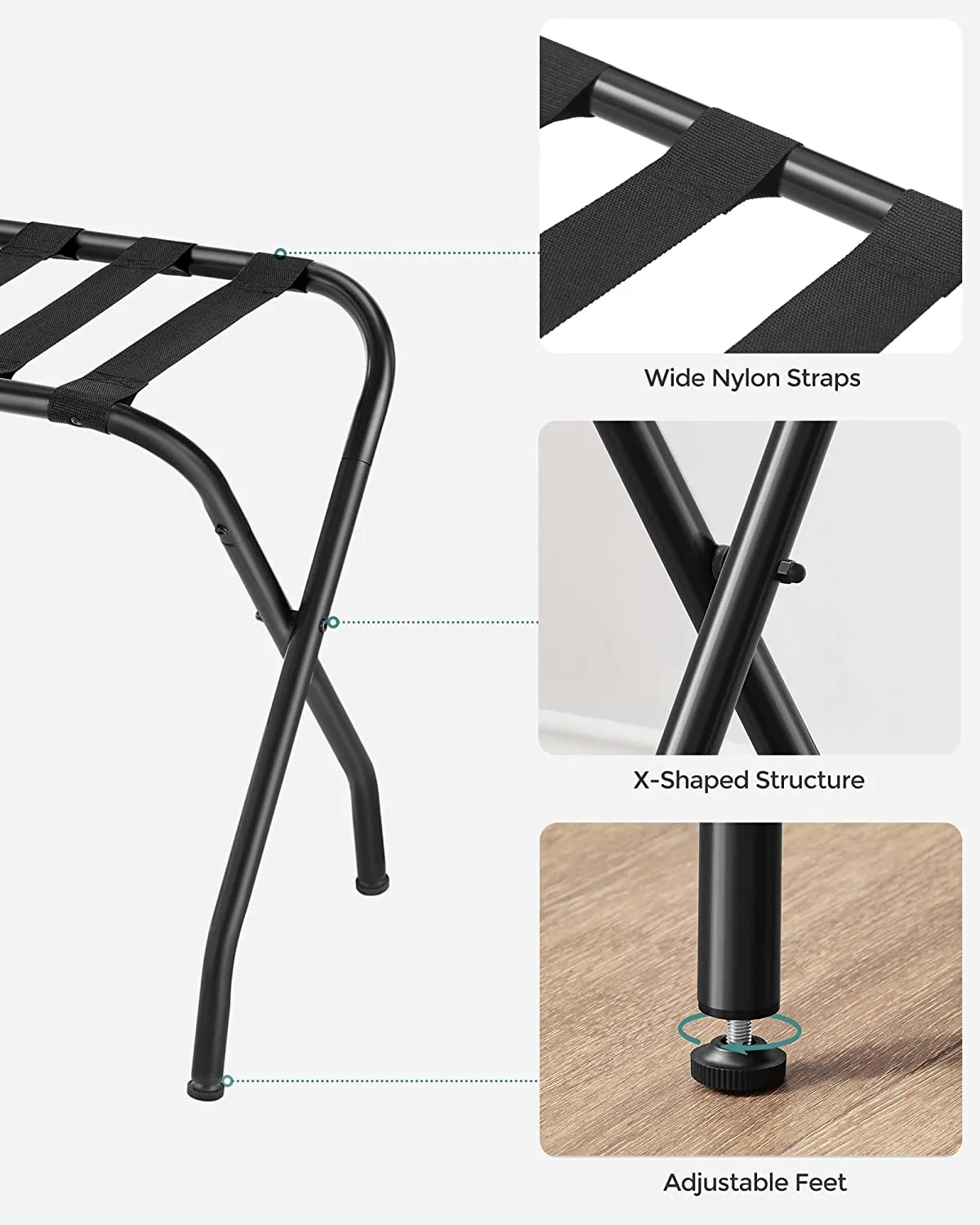Luggage Rack Suitcase Stand (Set of 2)
