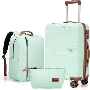 Luggage Sets 3 Piece, Suitcases with Wheels, ABS Hard Case Luggage with TSA Lock Spinner Wheels, Carry On Luggage Set (20inch)