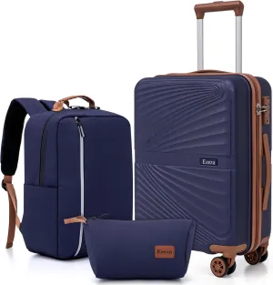 Luggage Sets 3 Piece, Suitcases with Wheels, ABS Hard Case Luggage with TSA Lock Spinner Wheels, Carry On Luggage Set (20inch)