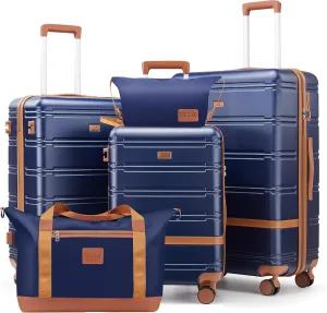 Luggage Sets 3 Piece, Suitcases with Wheels, Hardshell Suitcase Set, PC ABS Carry on Luggage Set with TSA Lock, Travel Luggage (Navy)