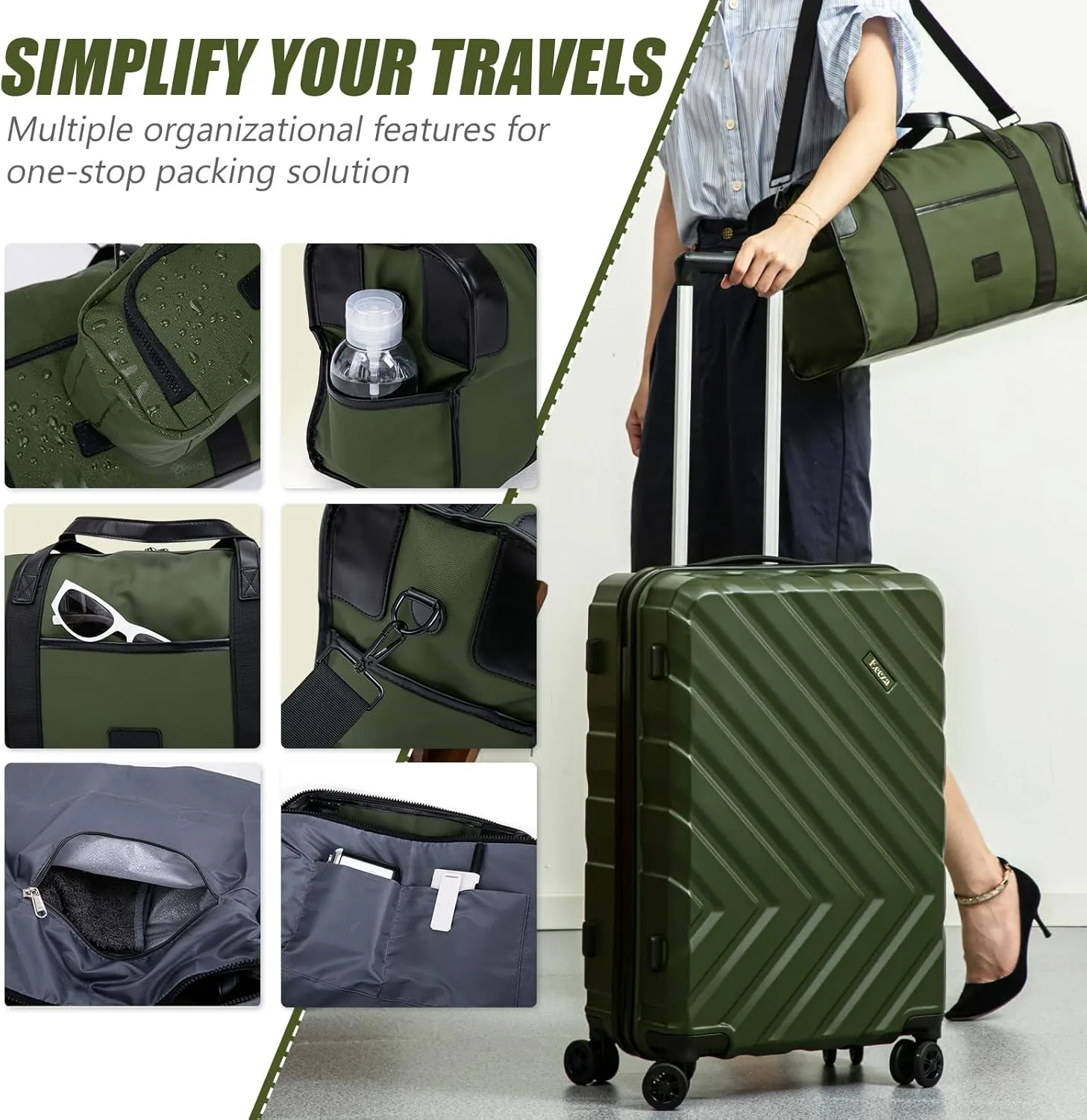 Luggage Sets 3 Piece,Suitcases with Wheels,Carry On Luggage Set 22x14x9 Airline Approved,Hardshell Luggage Sets With TSA Lock,20 Inch Carry On Suitcase