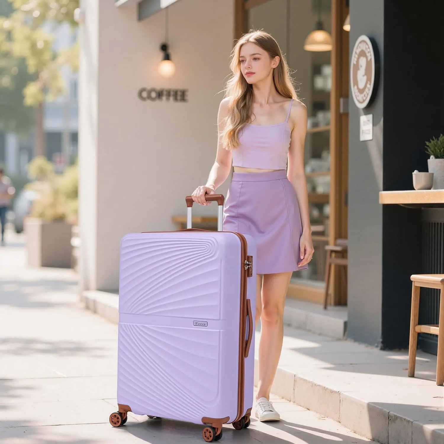 Luggage Sets 5 Piece, Suitcases with Wheels, ABS Hard Case Luggage with TSA Lock Spinner Wheels, Carry On Luggage Set (20/24/28 inch)