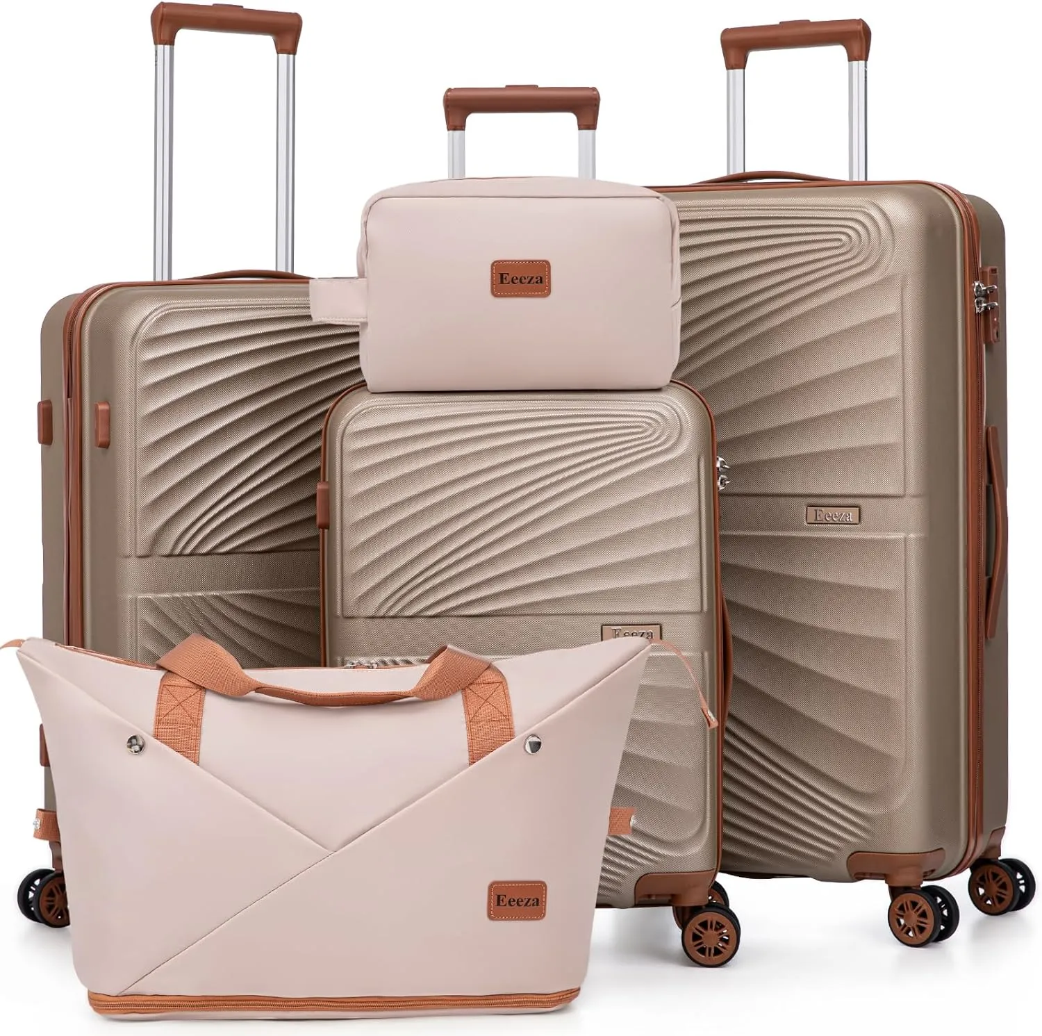 Luggage Sets 5 Piece, Suitcases with Wheels, ABS Hard Case Luggage with TSA Lock Spinner Wheels, Carry On Luggage Set (20/24/28 inch)