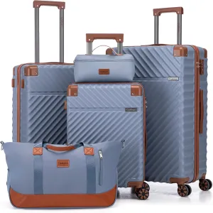 Luggage Sets 5 Piece Suitcases with Wheels, Suitcase Set ABS Hard Case Luggage with TSA Lock Spinner Wheels Durable Travel Luggage