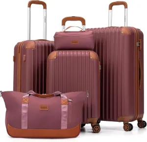 Luggage Sets 5 Piece Suitcases with Wheels, Suitcase Set ABS Hard Case Luggage with TSA Lock Spinner Wheels Durable Travel Luggage