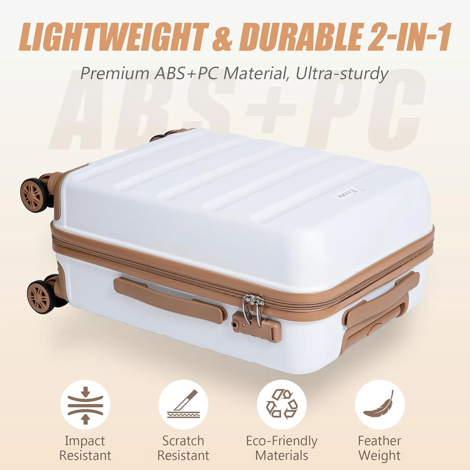 Luggage Sets 5 Piece, Suitcases with Wheels,ABS Hard Case Luggage with TSA Lock Spinner Wheels,Carry On Luggage Set (20/24/28 Inch)