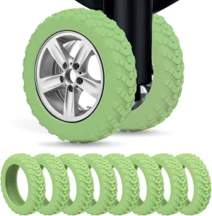 Luggage wheel covers suitcase wheels protectors for dual-wheeled luggage suitcase with a diameter of 2-2.4 inches /5-6cm (16, Avocado Green)