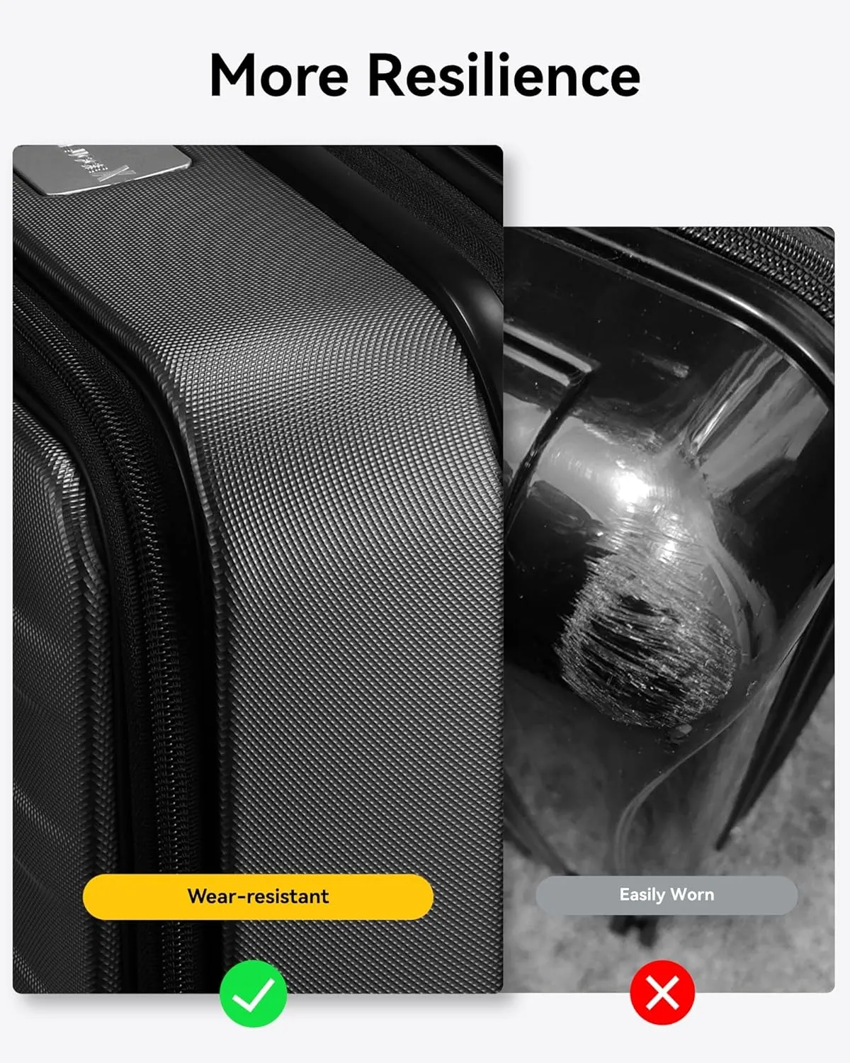 LUGGEX Carry On Luggage for Travel Front Opening, Expandable Polycarbonate Hard Shell Suitcase with Wheels for Men Women Chrismas Birthday(Charcoal Metallic, 19 Inch, 27.2L)