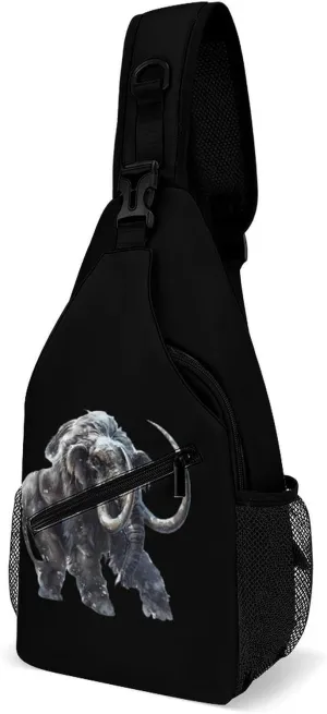 Mammoth Animal Printed Crossbody Sling Bag Chest Bags Shoulder Backpack for Travel Sport