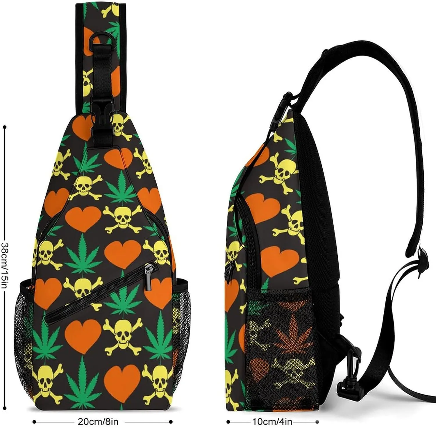 Marijuana Cannabis Versatile And Convenient Multipurpose Crossbody Bag - Perfect for Travel And Hiking