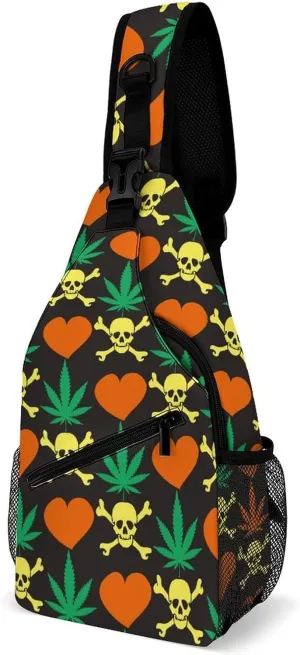 Marijuana Cannabis Versatile And Convenient Multipurpose Crossbody Bag - Perfect for Travel And Hiking