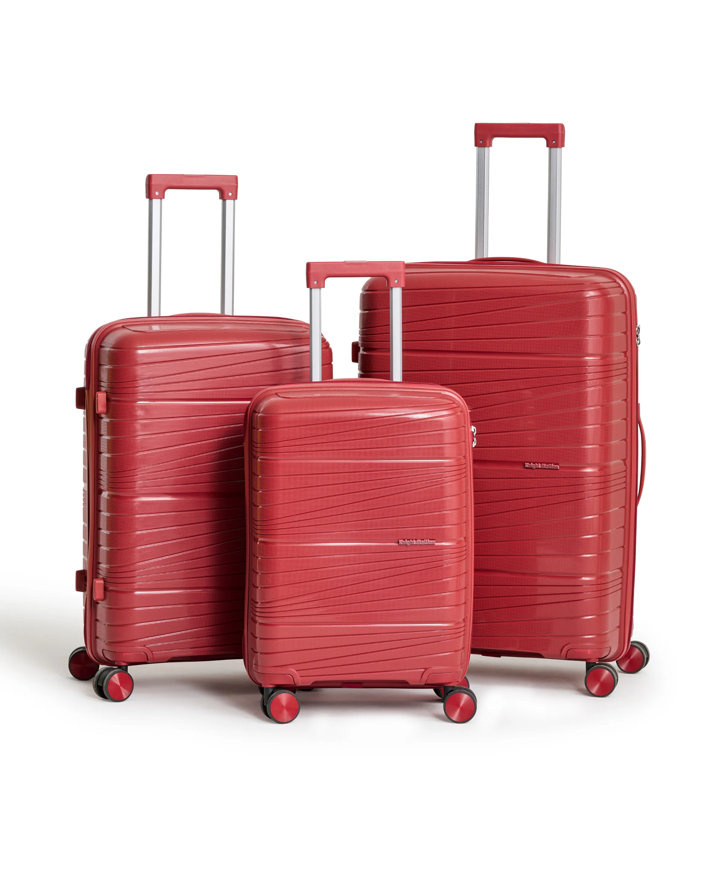 Maroon Mirage Luggage Set of 3 – Lightweight, Durable Hard Shell Suitcases with Spinner Wheels (20", 24", 28")