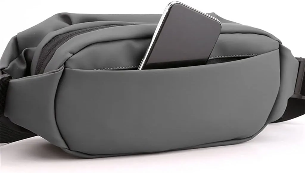 Men's Casual Fanny Pack Waist Bag Women Purse Male Belt Bag Banana Bags Zipper Phone Holder Bum Bag(C)