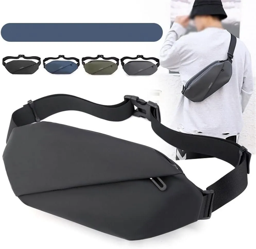 Men's Casual Fanny Pack Waist Bag Women Purse Male Belt Bag Banana Bags Zipper Phone Holder Bum Bag(C)