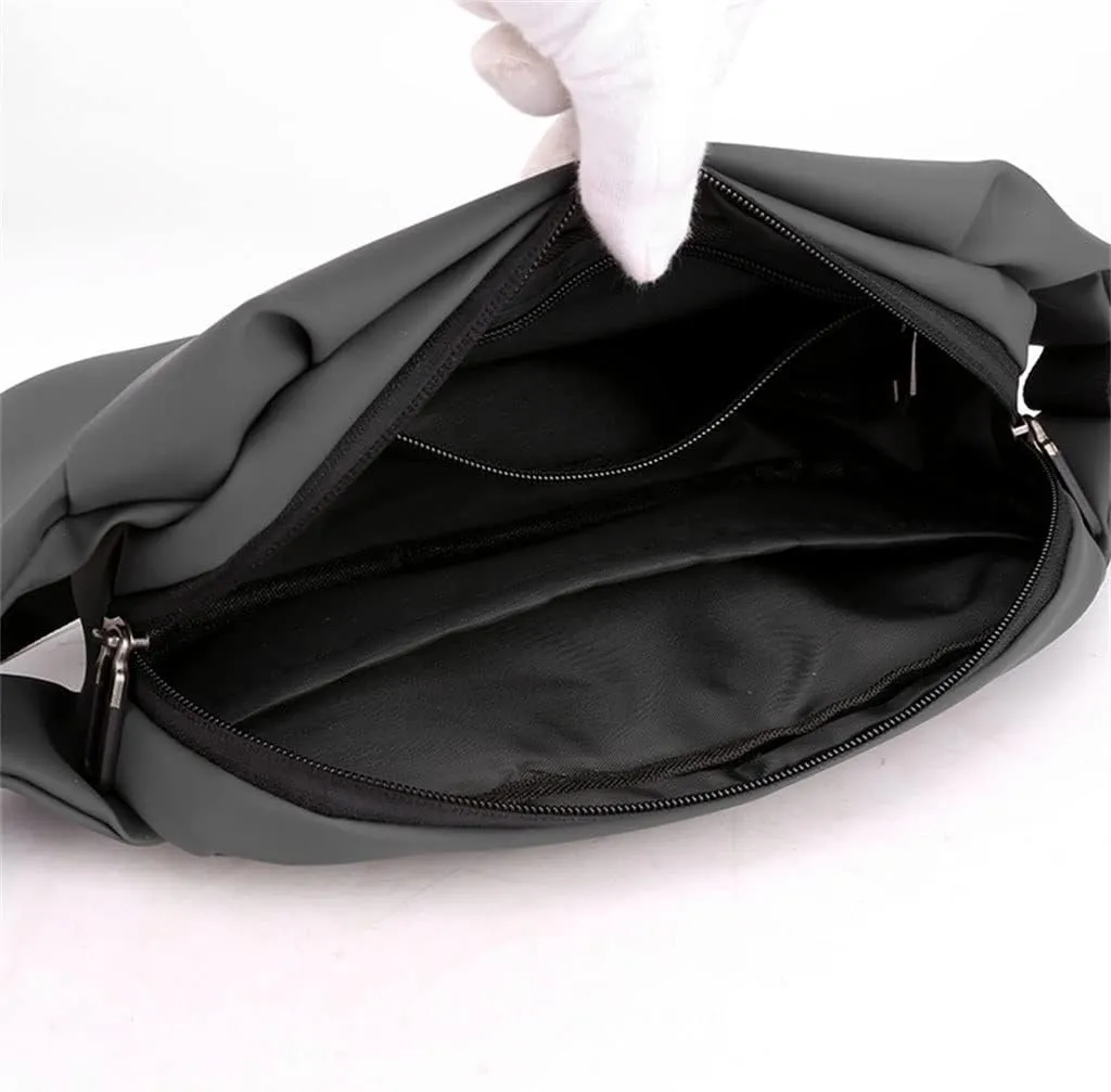 Men's Casual Fanny Pack Waist Bag Women Purse Male Belt Bag Banana Bags Zipper Phone Holder Bum Bag(C)