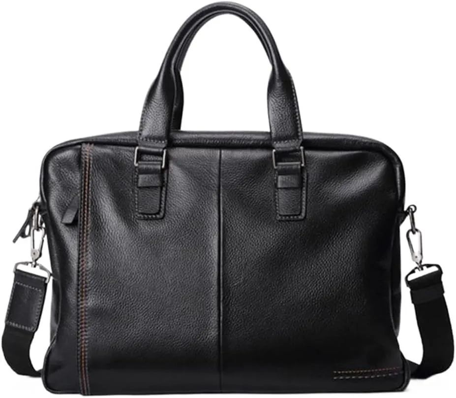 Men's Sling Bag for Urban Exploration with Adjustable Strap Waterproof Vintage Leather Briefcase Mens Laptop