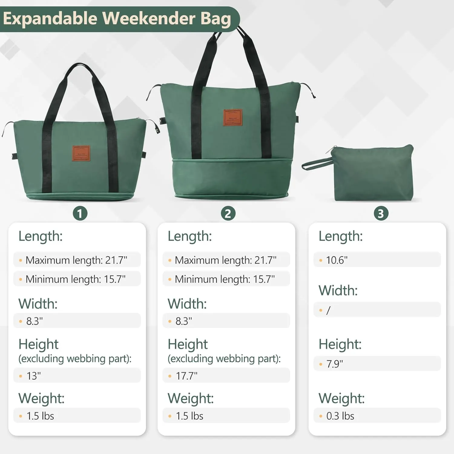 Merax Hardshell Luggage Sets 3 Piece Set 20" Carry-on ABS Suitcase Double Spinner Wheels with TSA Lock Suitcase set Expandable Travel Bags for Men and Women (Green, 3 Peice)