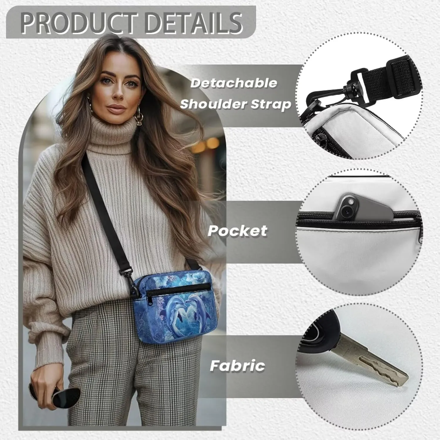 Mini Crossbody Bags for Women with Adjustable Strap for Daily Use