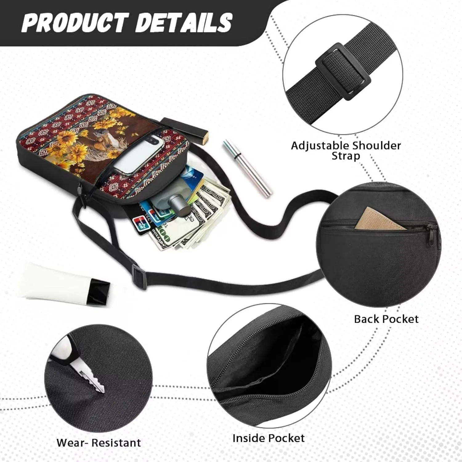 Mini Crossbody Bags Small Shoulder Messenger Bag Purse Cellphone Pouch for Men Women Kids