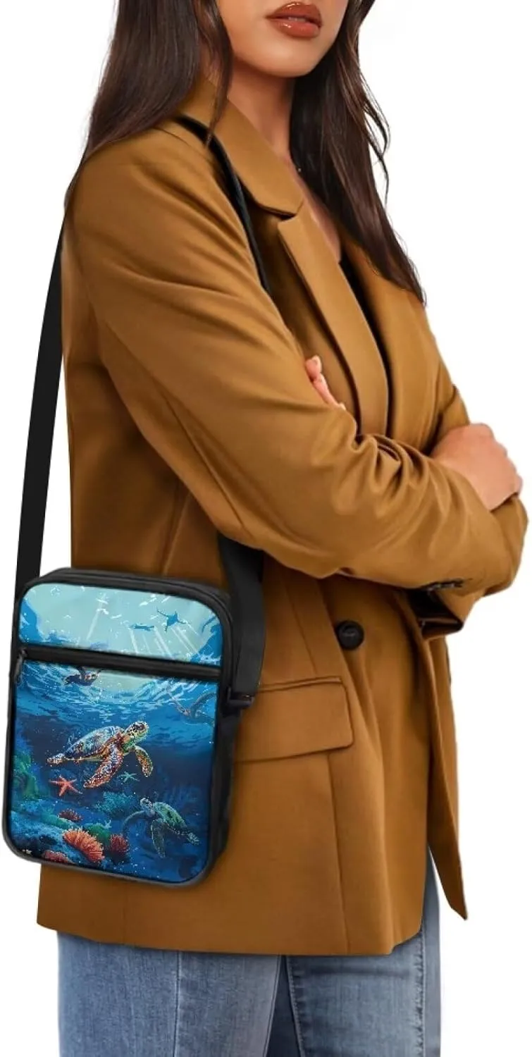 Mini Messenger Bag Small Crossbody Bags for Women Men Sling Bag Satchel Bag with Adjustable Strap and Pockets