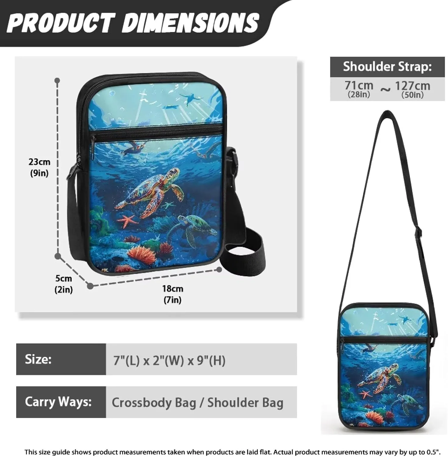Mini Messenger Bag Small Crossbody Bags for Women Men Sling Bag Satchel Bag with Adjustable Strap and Pockets