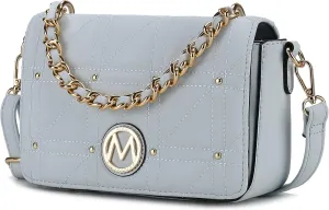 MKF Collection Crossbody Handbag for Women, Vegan Leather Shoulder bag Fashion Messenger Purse