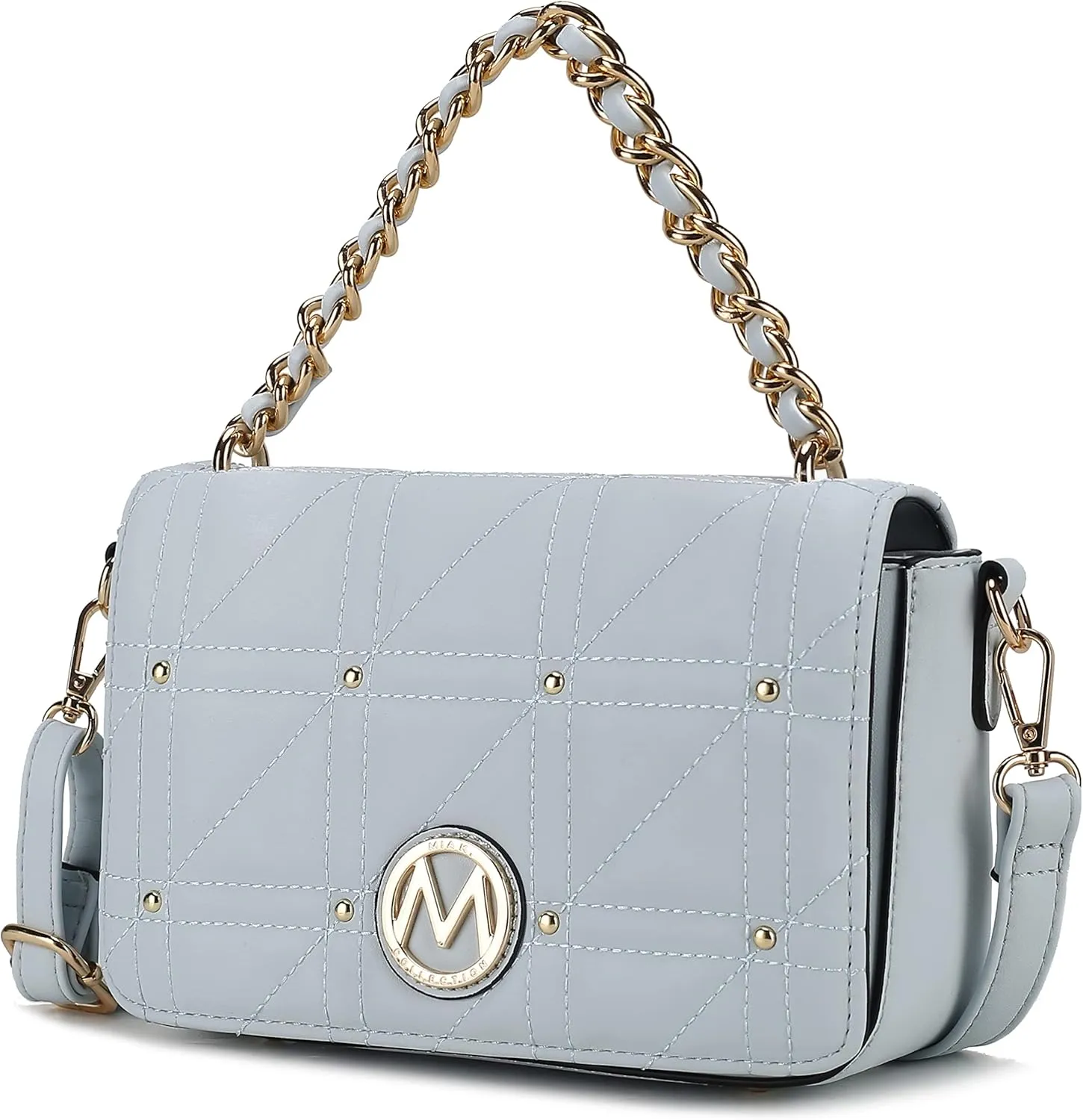 MKF Collection Crossbody Handbag for Women, Vegan Leather Shoulder bag Fashion Messenger Purse