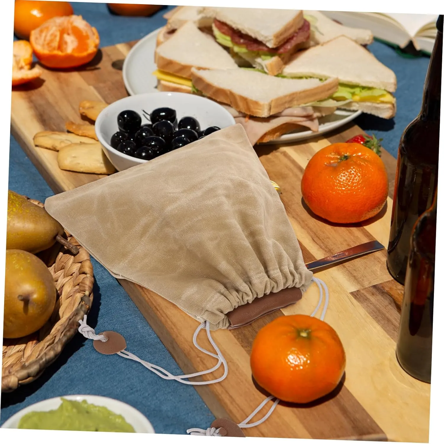 Mushroom Picking Bag Canvas Foraging Pouch Hiking Gear Outdoor Harvesting Vegetable Picking Pouch
