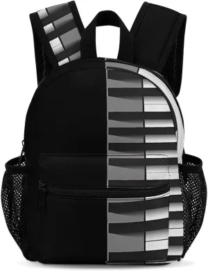 Music Piano Keys Backpack Cute Laptop Bag Mini Shoulder Bags Travel Casual Daypacks 13 Inch